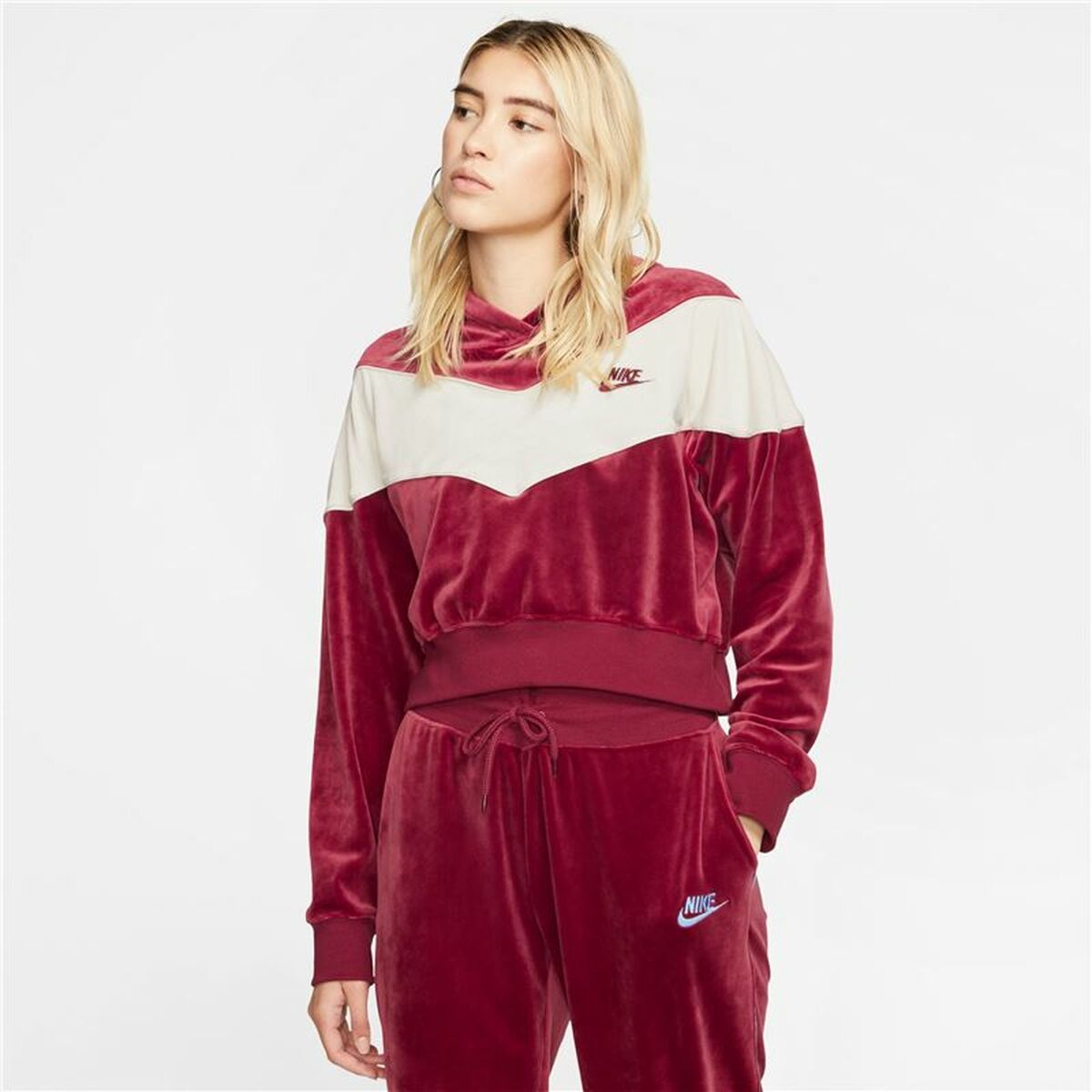 Women’s Hoodie Nike Sportswear Heritage Dark Red