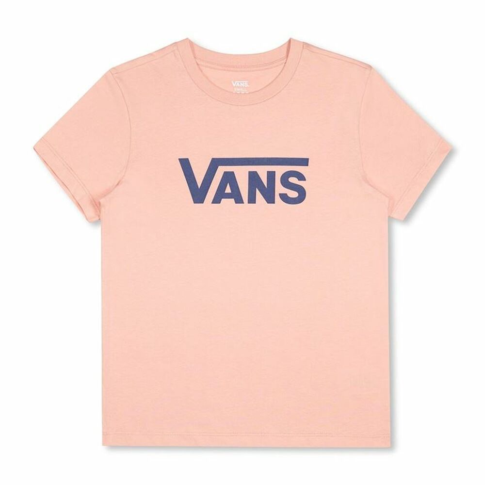 Women’s Short Sleeve T-Shirt Vans Drop V SS Crew-B W Peach Salmon