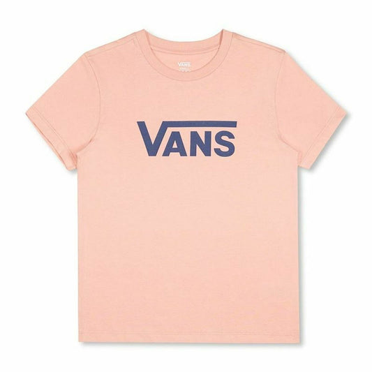 Women’s Short Sleeve T-Shirt Vans Drop V SS Crew-B W Peach Salmon