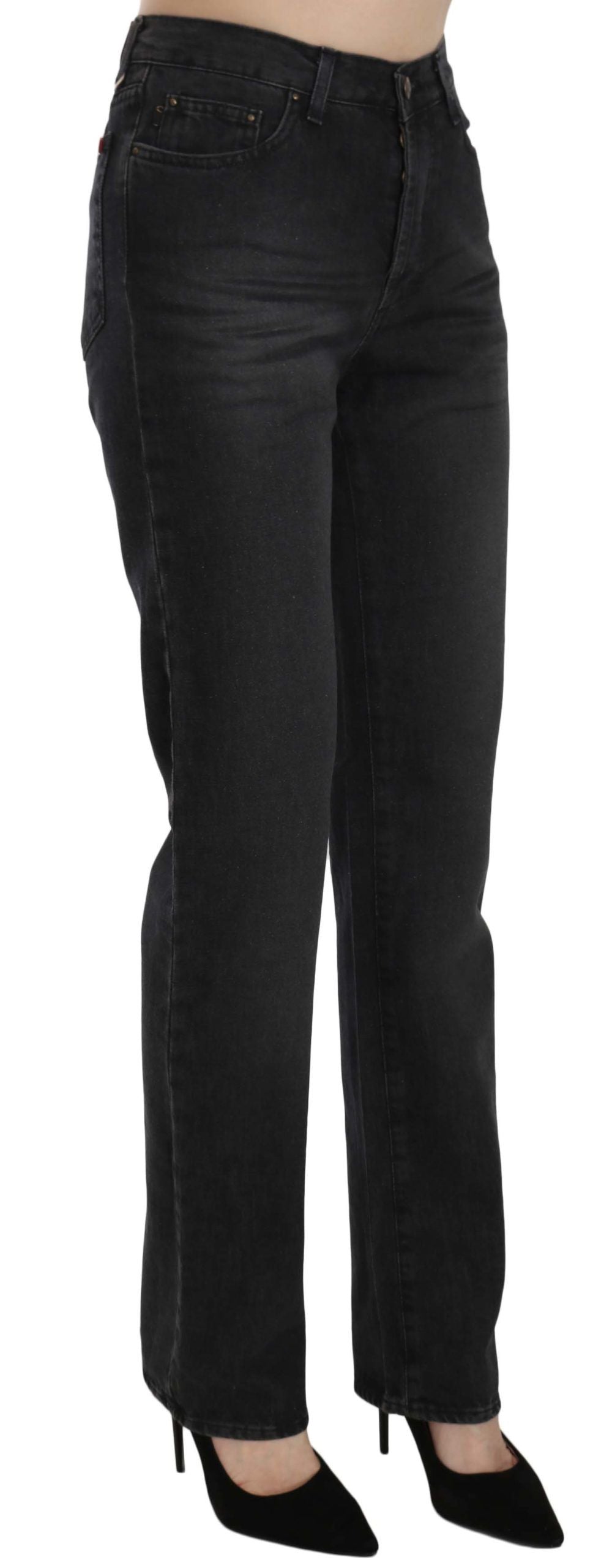 Elevate Your Style: Chic Black High Waist Denim - GLAMHUB BOUTIQUE 