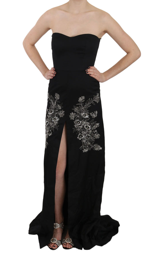 Enchanting Black Maxi Flare Dress - GlamHub Luxury and Icon Brand Clothing