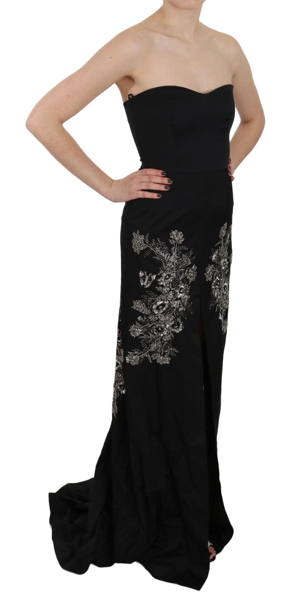 Enchanting Black Maxi Flare Dress - GlamHub Luxury and Icon Brand Clothing