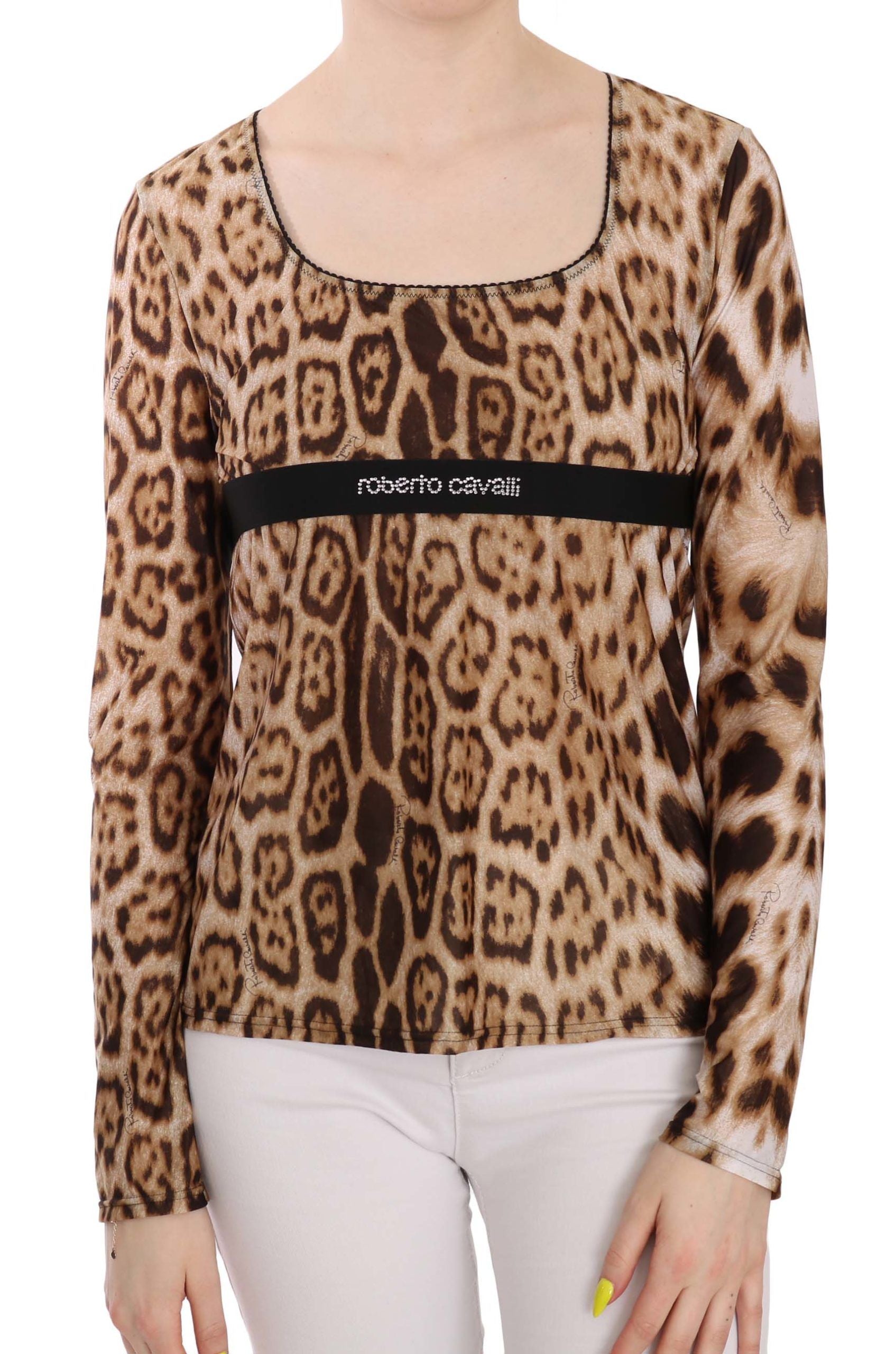 Elegant Leopard Long Sleeve Top - GLAMHUB BOUTIQUE 