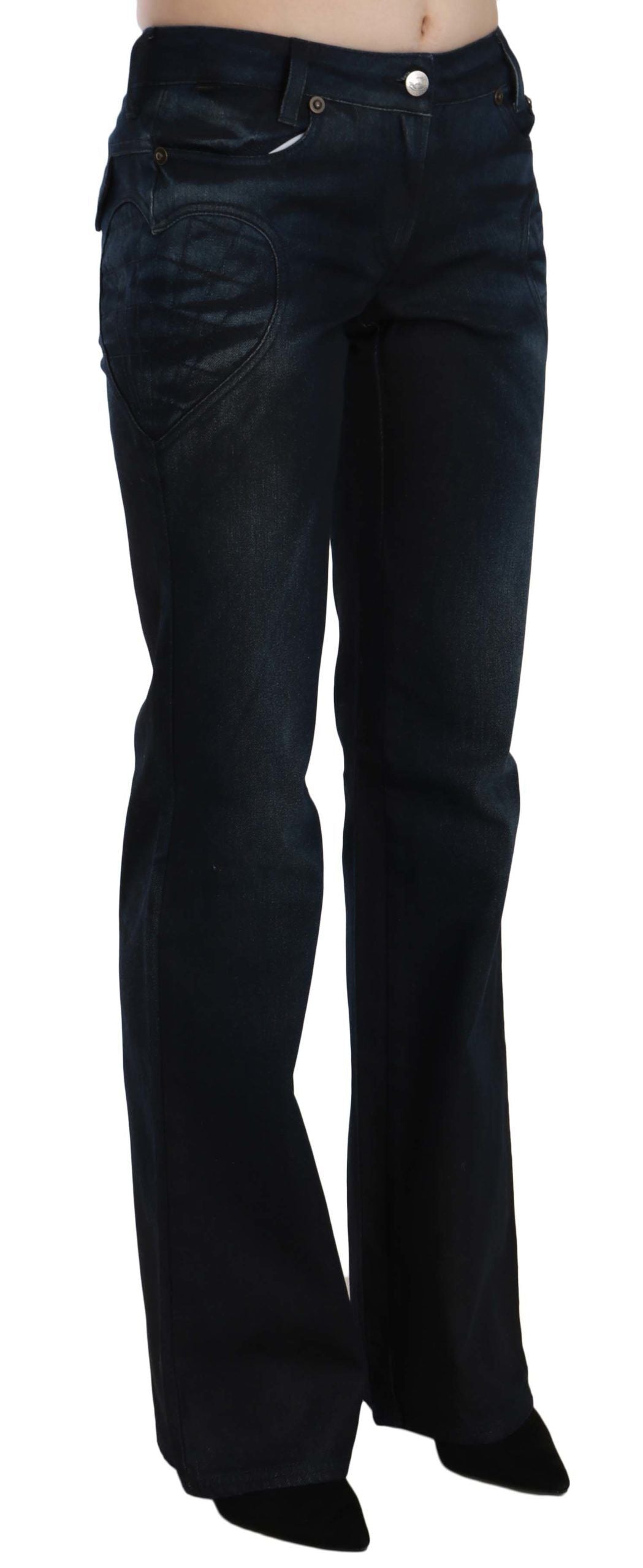 Chic Mid Waist Straight Denim Pants - GLAMHUB BOUTIQUE 