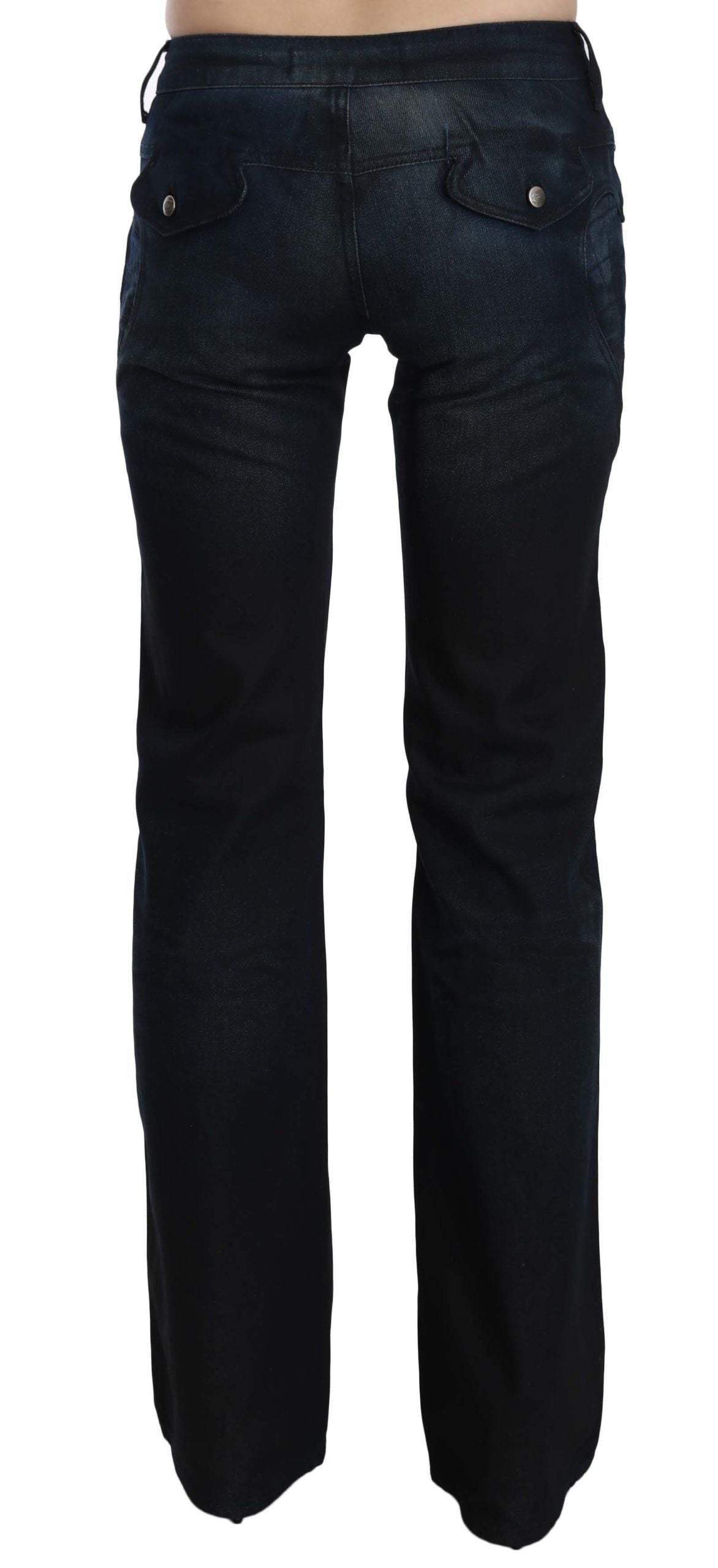 Chic Mid Waist Straight Denim Pants - GLAMHUB BOUTIQUE 