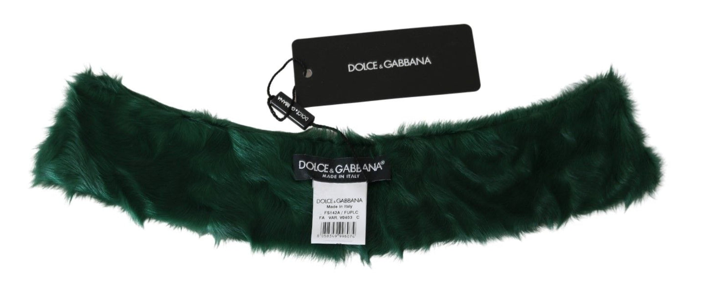 Luxurious Green Lambskin Scarf for Women