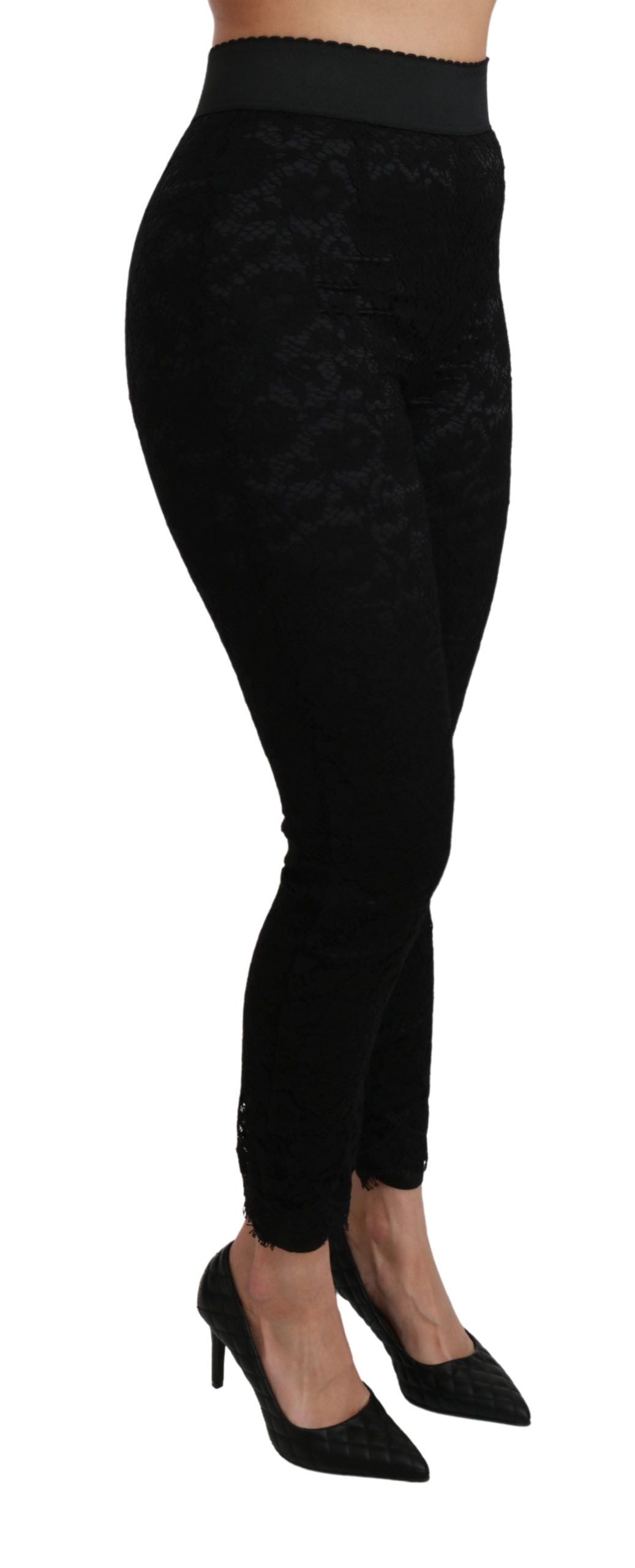 Elegante Spitzenhose mit hoher Taille