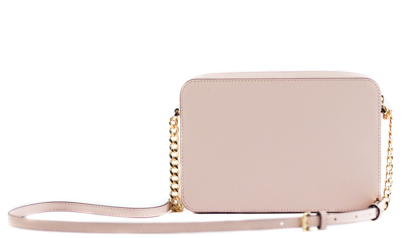 Jet Set Large East West Saffiano Leather Crossbody Bag Handbag (Powder Blush) - GLAMHUB BOUTIQUE 