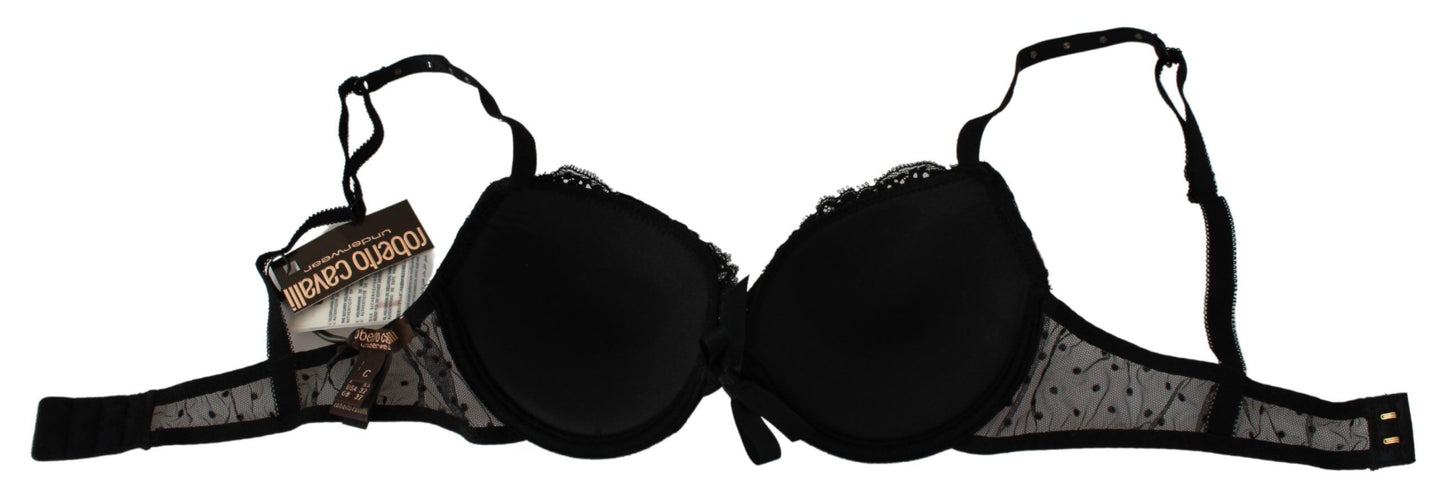 Elegant Black Lace Push-Up Bra - GLAMHUB BOUTIQUE 