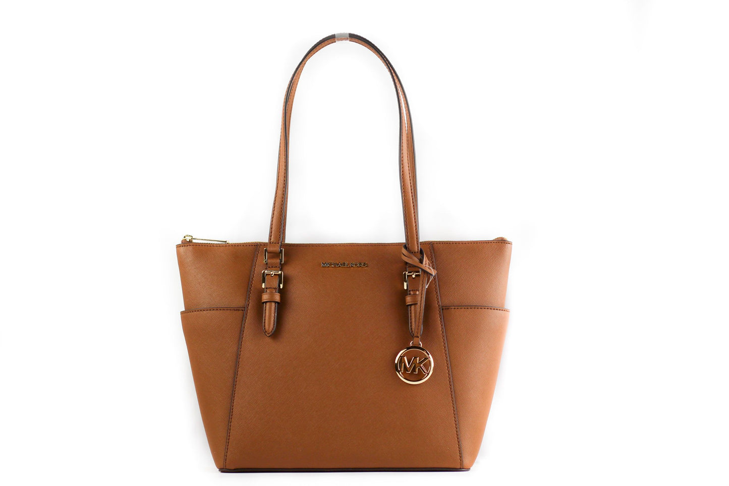 Charlotte Signature Leather Large Top Zip Tote Handbag Bag - GLAMHUB BOUTIQUE 