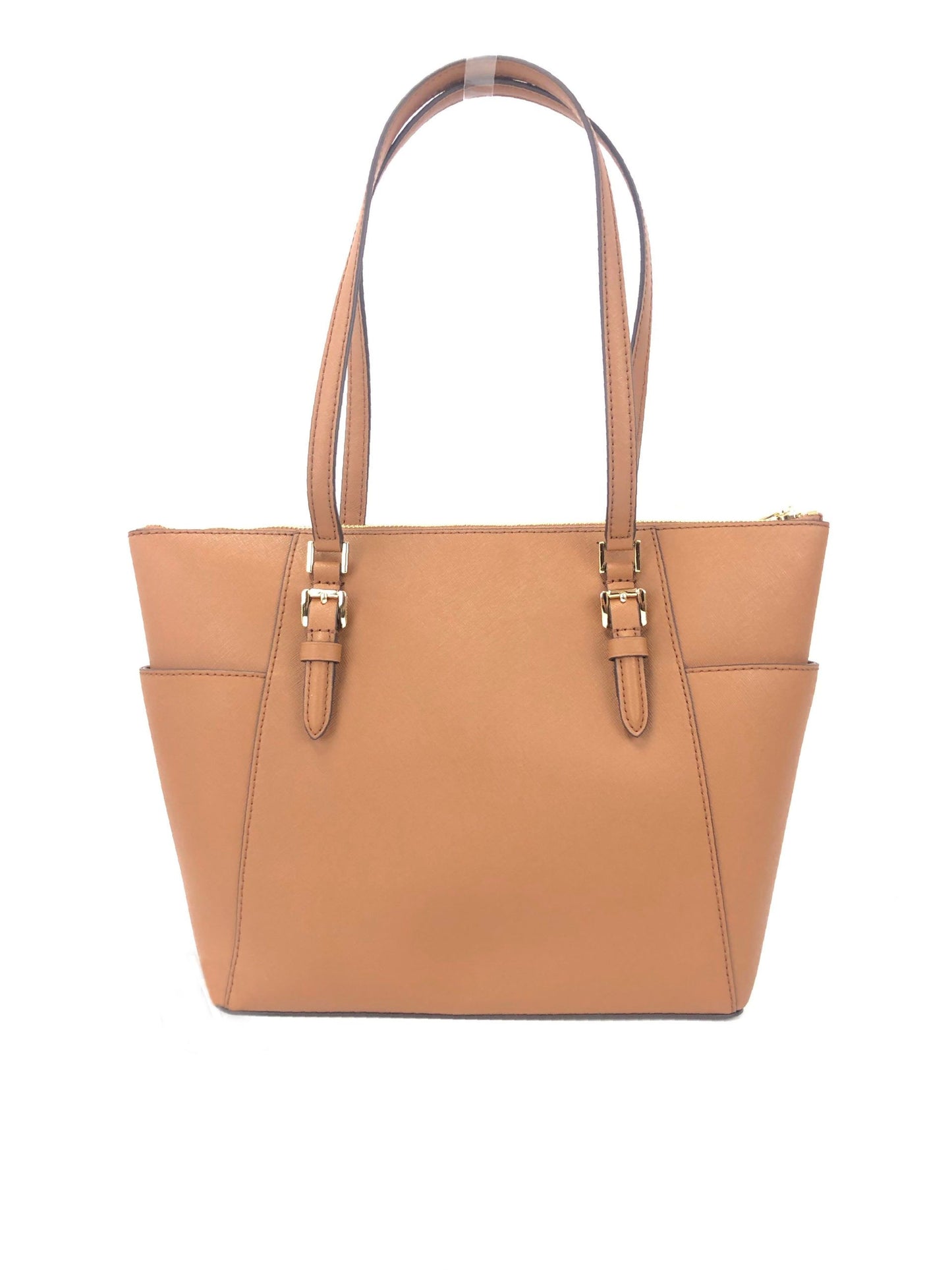 Charlotte Signature Leather Large Top Zip Tote Handbag Bag - GLAMHUB BOUTIQUE 