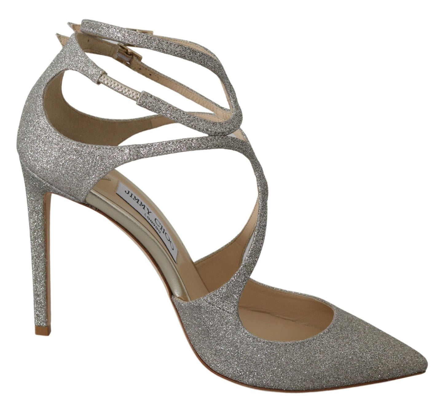 Platinum Ice Lancer Leather Pumps - Elegance Refined - GLAMHUB BOUTIQUE 