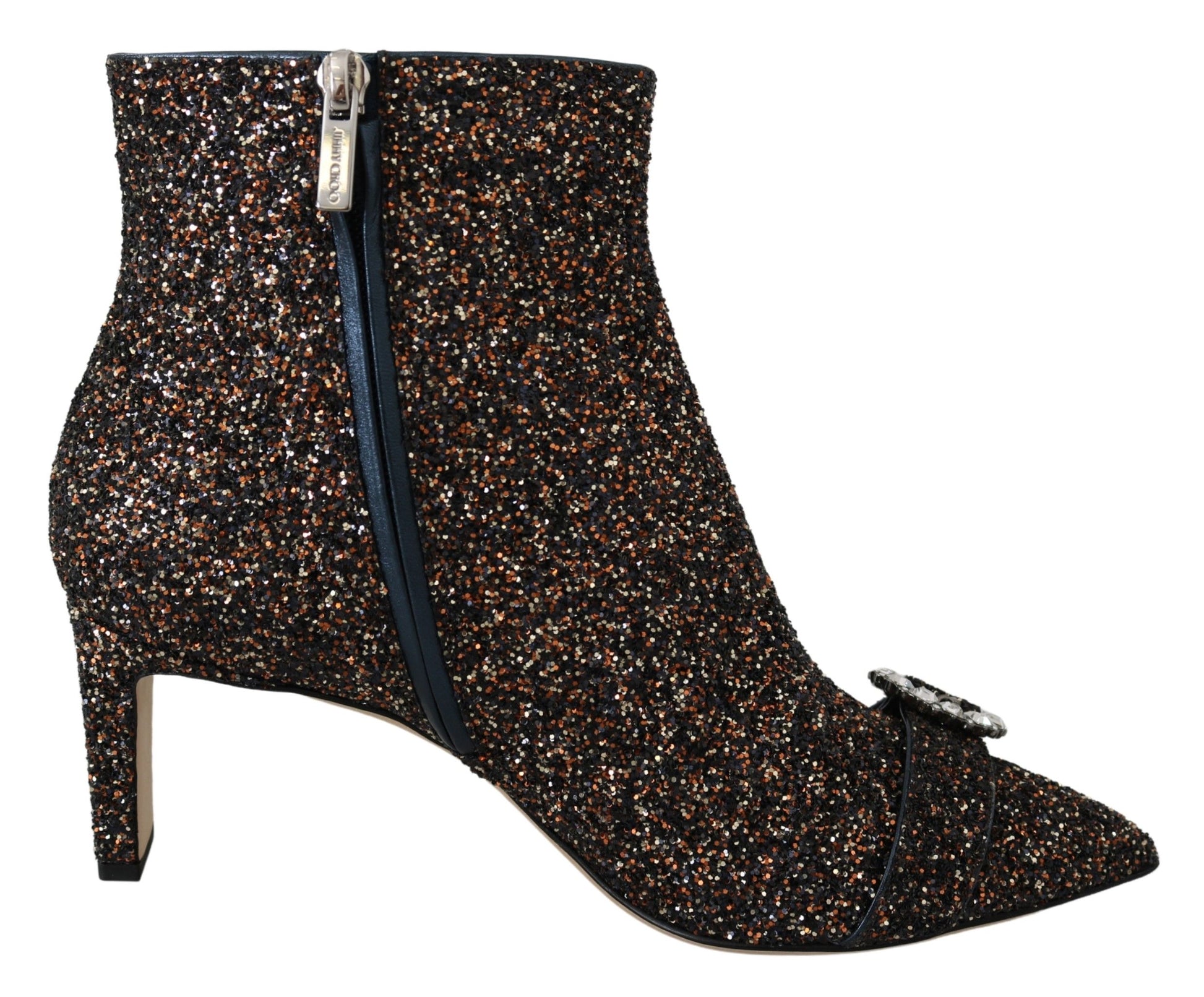 Amethyst Mix Hanover Heeled Glitter Boots - GLAMHUB BOUTIQUE 