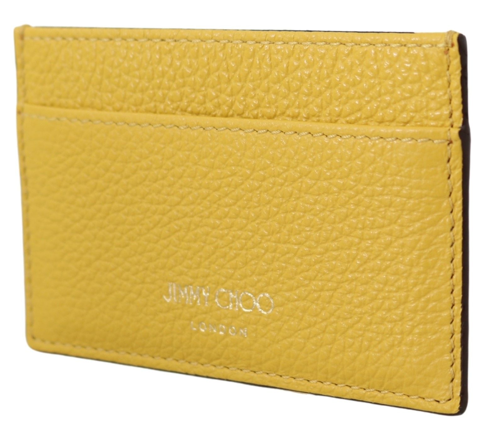 Sunshine Yellow Leather Card Holder - GLAMHUB BOUTIQUE 