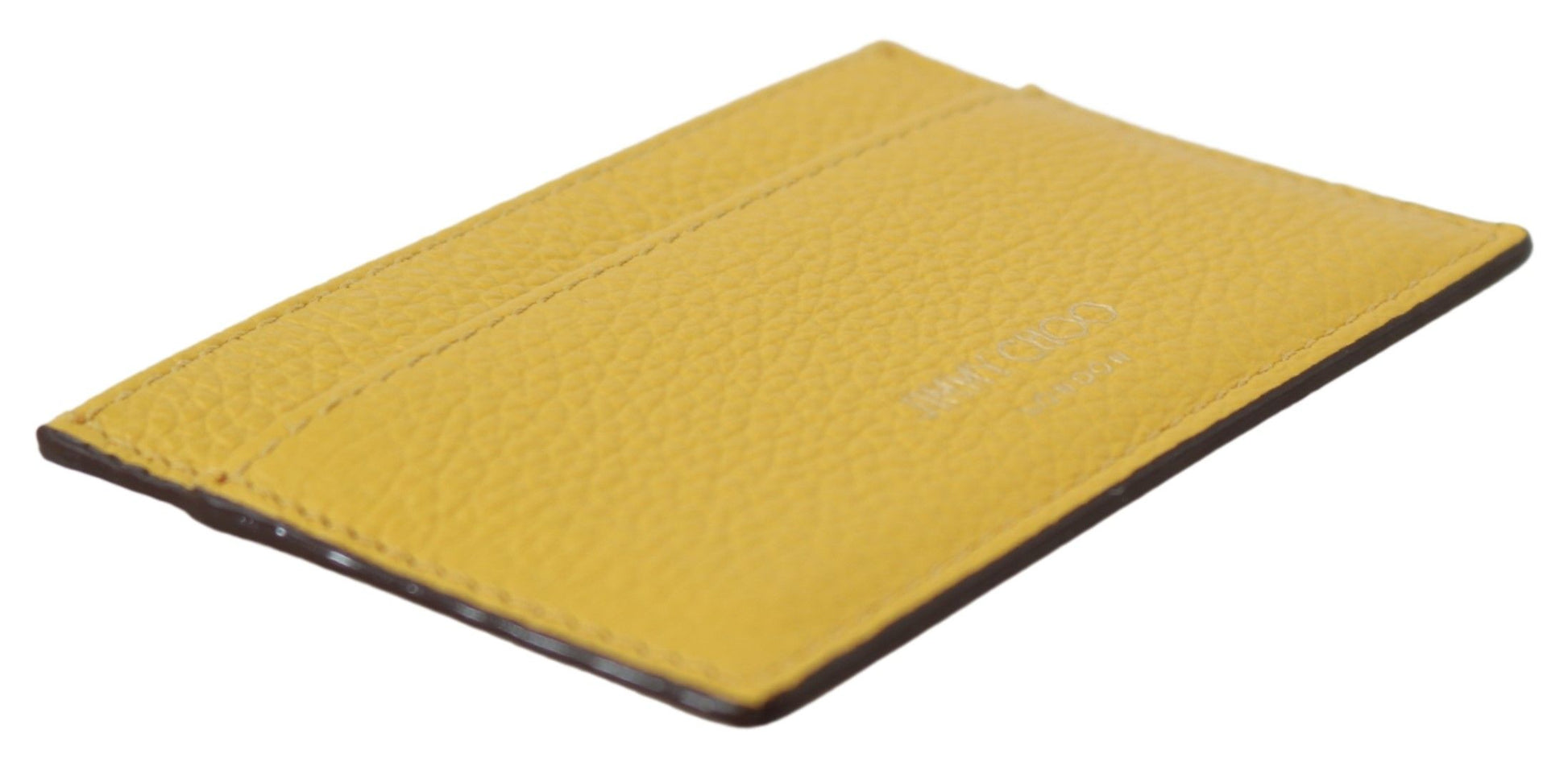 Sunshine Yellow Leather Card Holder - GLAMHUB BOUTIQUE 