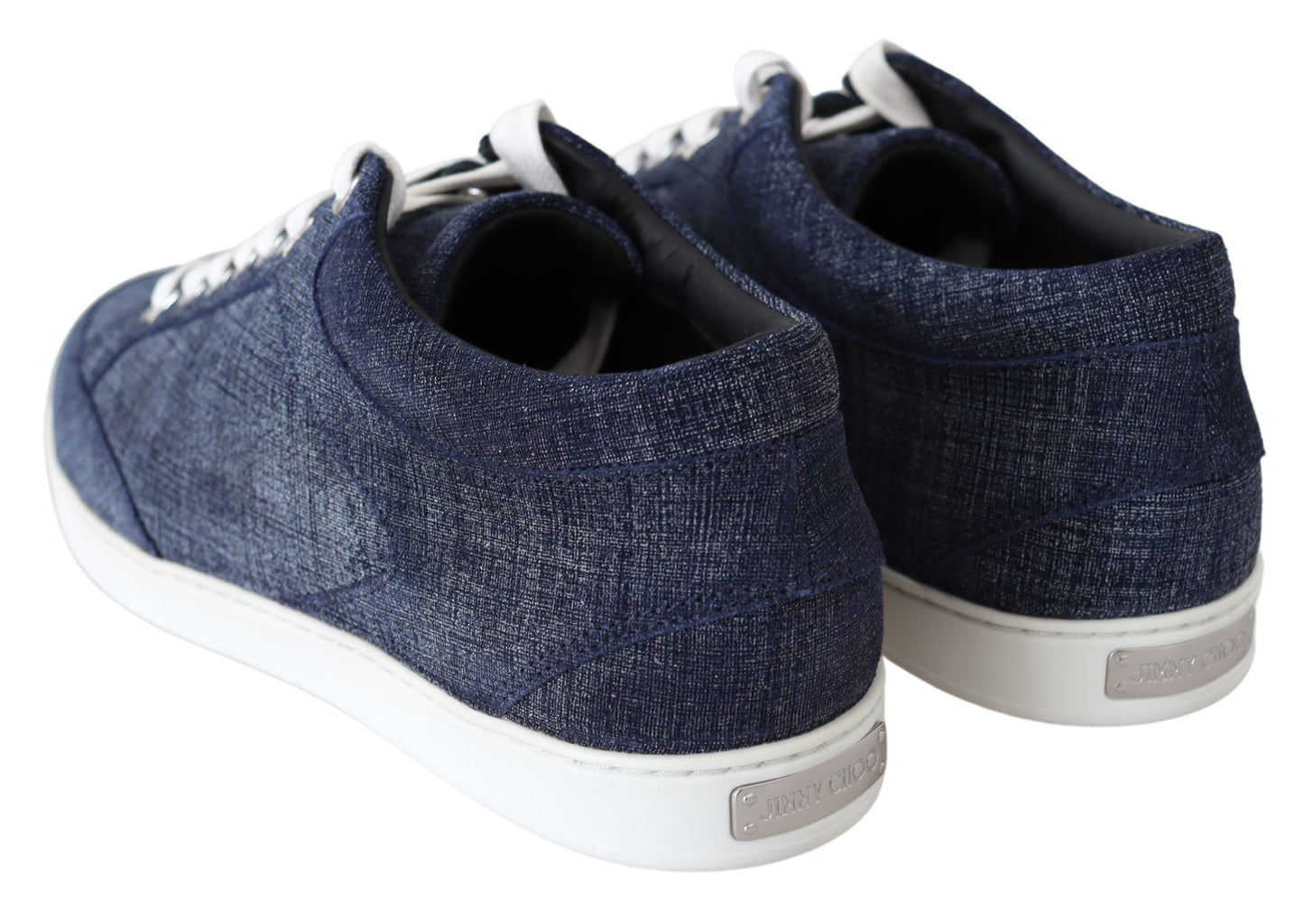 Chic Slip-On Blue Denim Suede Sneakers - GLAMHUB BOUTIQUE 