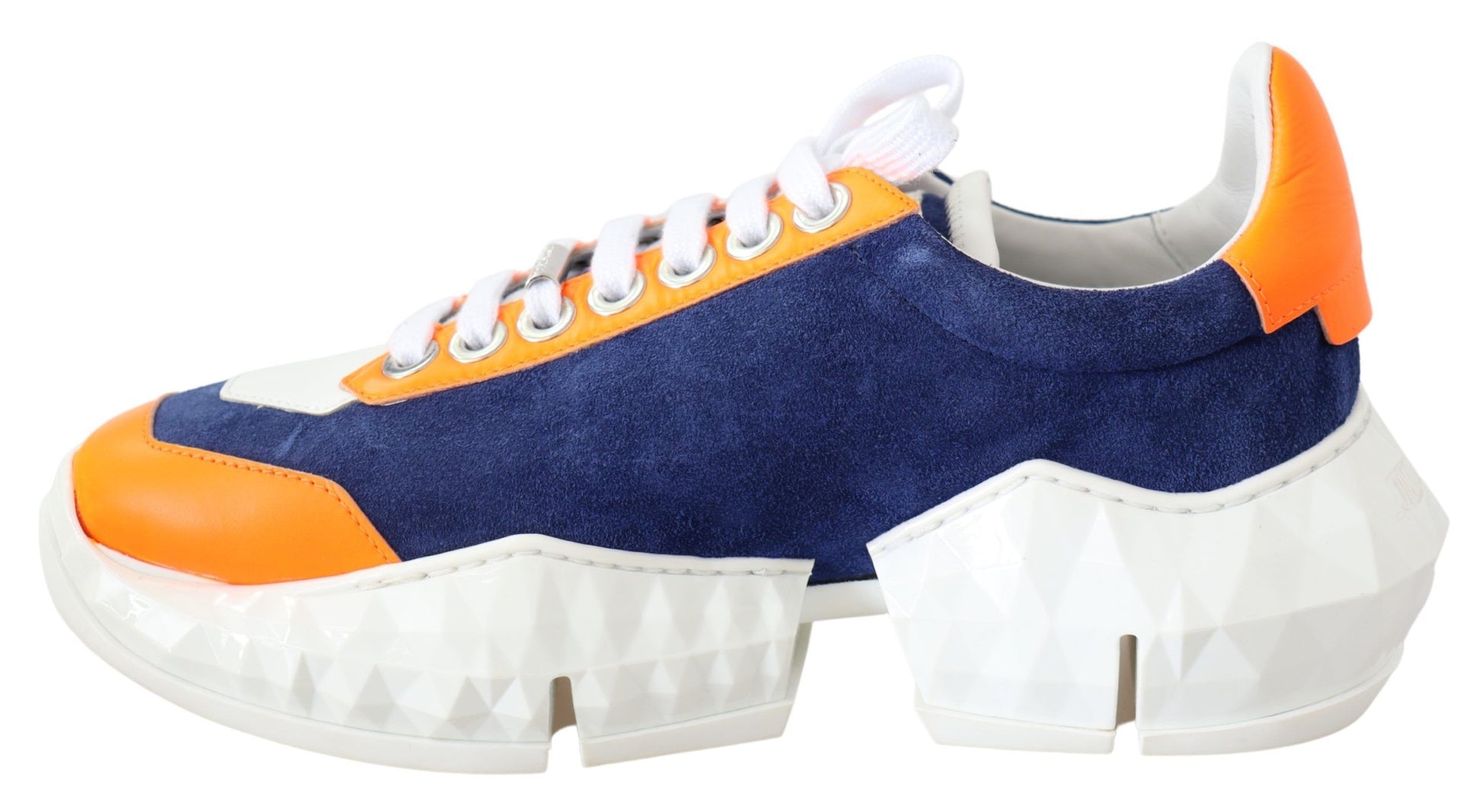 Electric Elegance Leather Mix Sneakers - GLAMHUB BOUTIQUE 