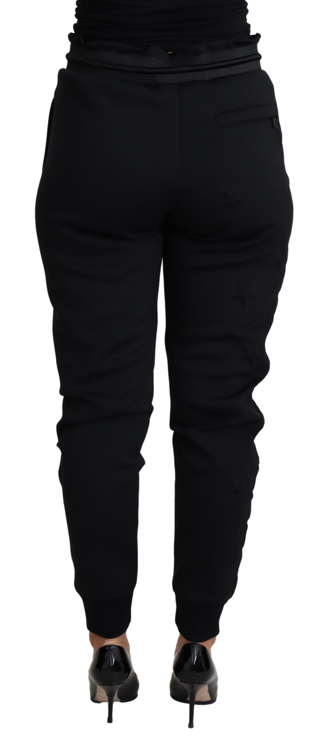 Elegante schwarze Joggerhose mit ikonischem Logo