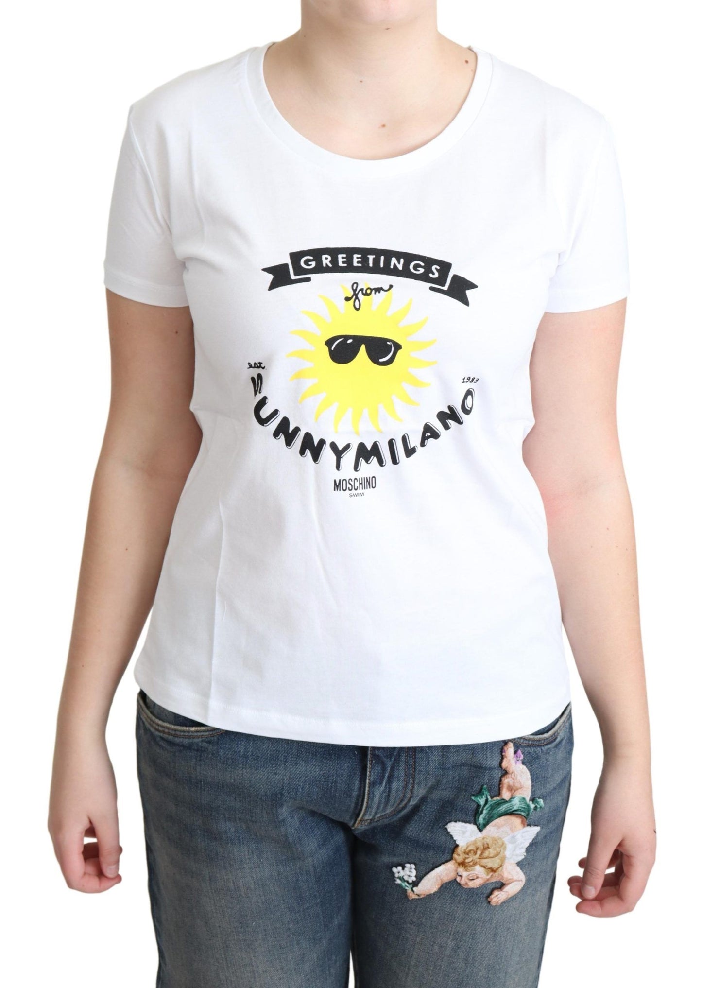 Sunny Milano Print Cotton Tee - GLAMHUB BOUTIQUE 