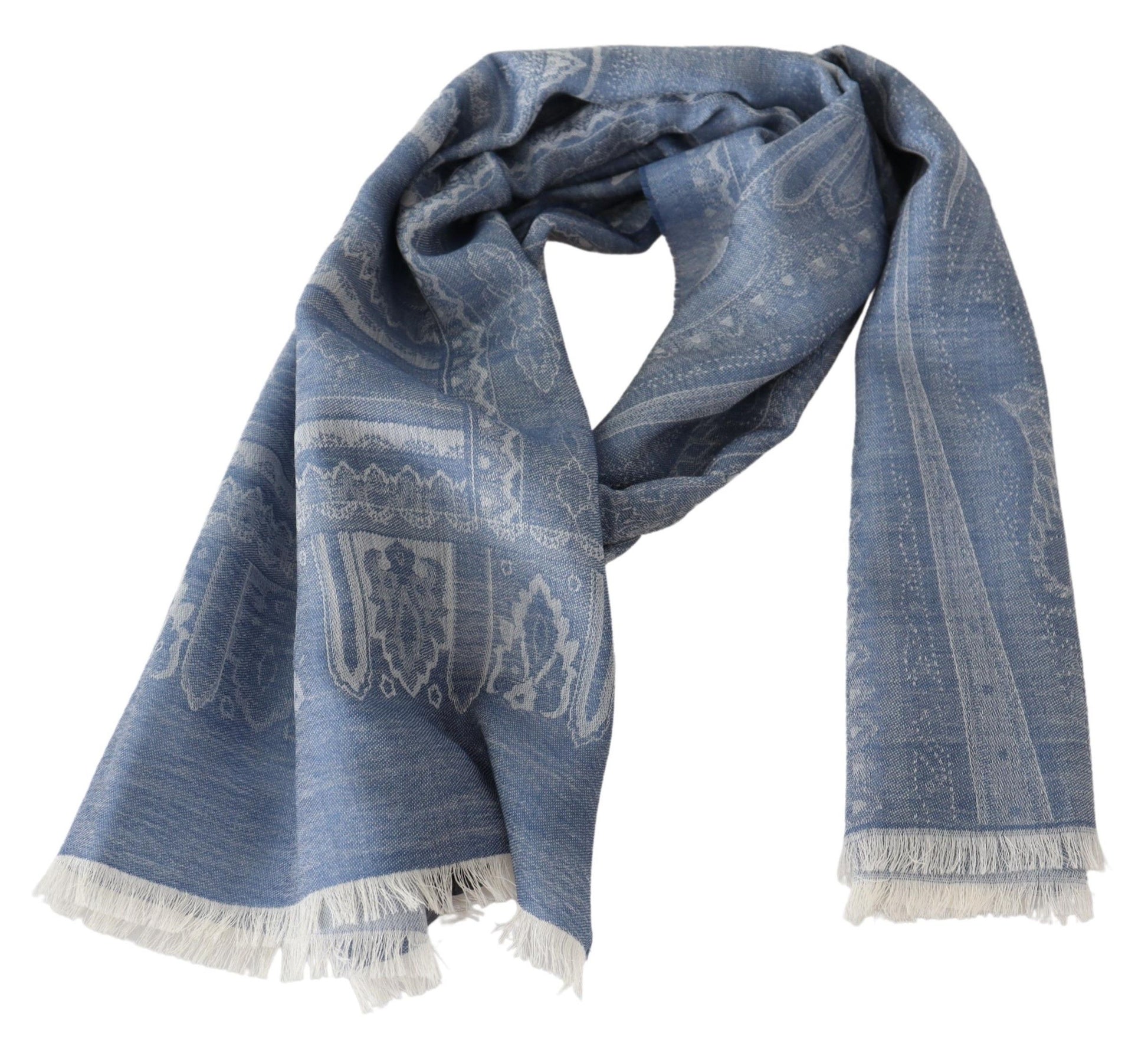 Elegant Cashmere Patterned Scarf - GlamHub Luxury and Icon Brand Clothing