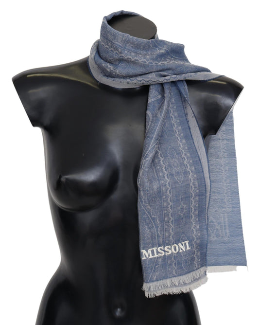 Elegant Cashmere Patterned Scarf - GlamHub Luxury and Icon Brand Clothing