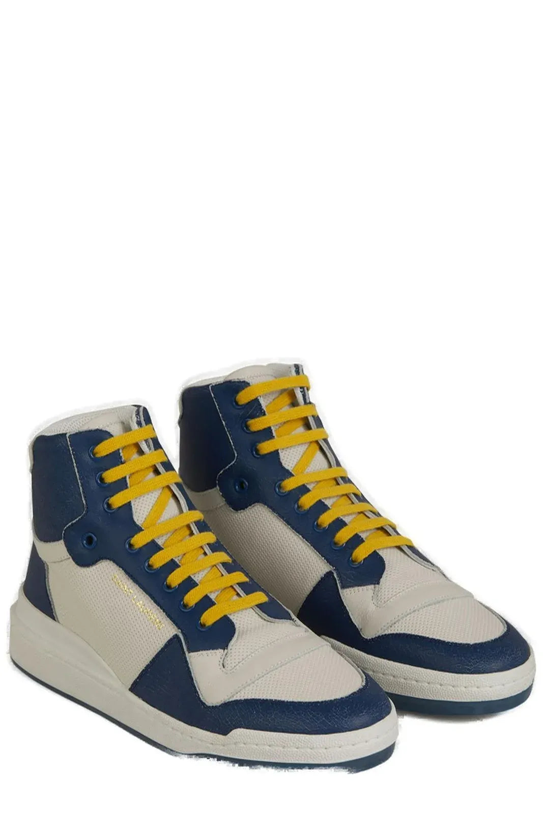 Elevate Your Style with Mid-Top Blue Luxury Sneakers - GLAMHUB BOUTIQUE 