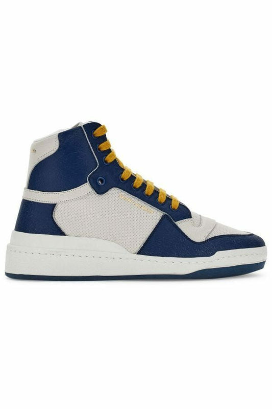 Elevate Your Style with Mid-Top Blue Luxury Sneakers - GLAMHUB BOUTIQUE 