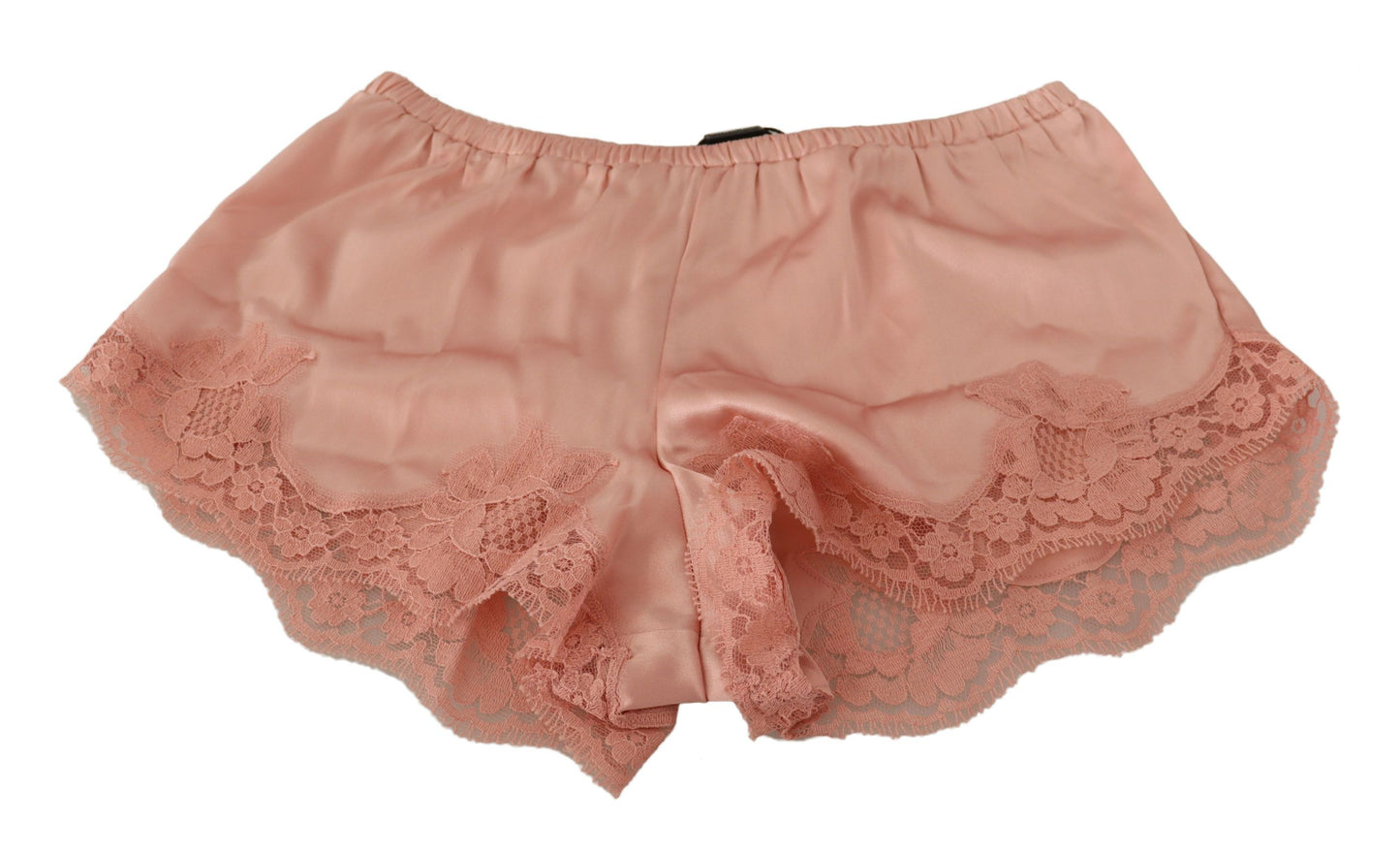 Elegante Dessous-Shorts aus Seidenspitze in Puderrosa