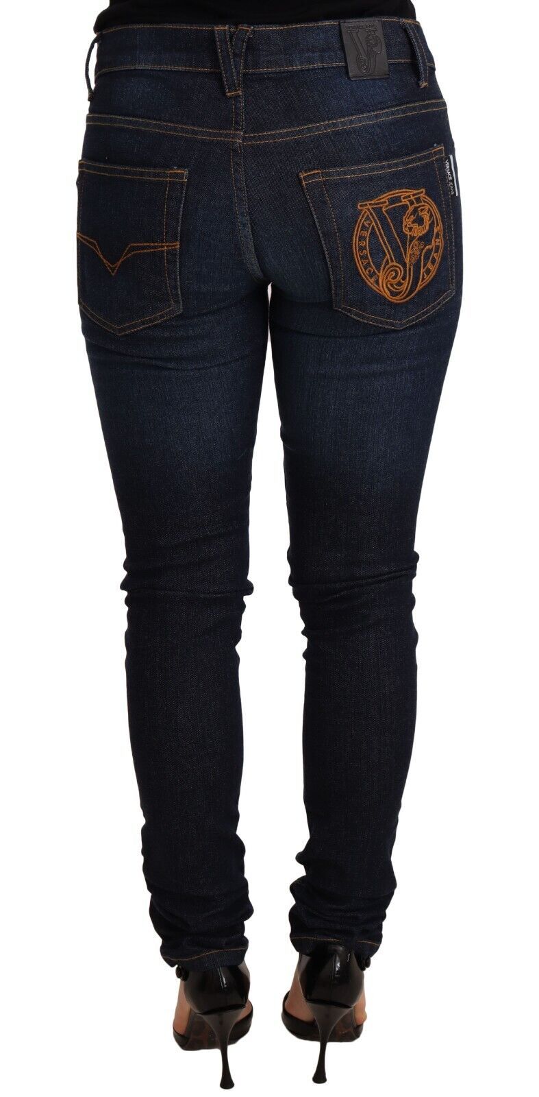 Elegant Low Waist Skinny Designer Jeans - GLAMHUB BOUTIQUE 