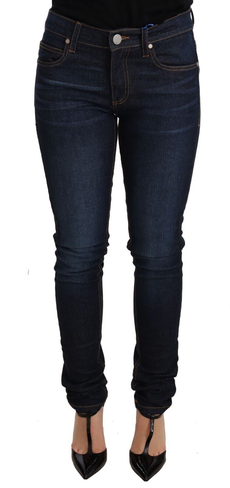 Elegant Low Waist Skinny Designer Jeans - GLAMHUB BOUTIQUE 