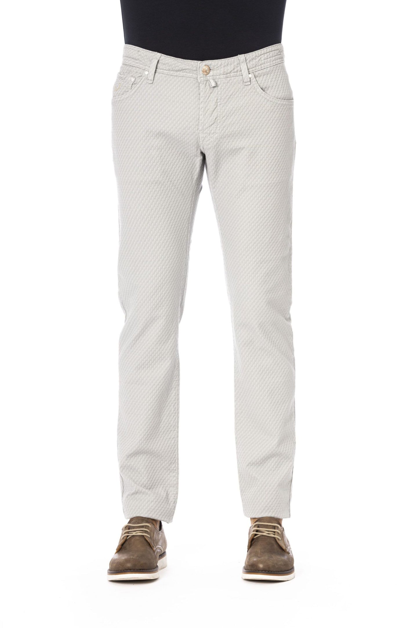 Gray Cotton Men's Jeans - GlamHub Luxury and Icon Brand Clothing