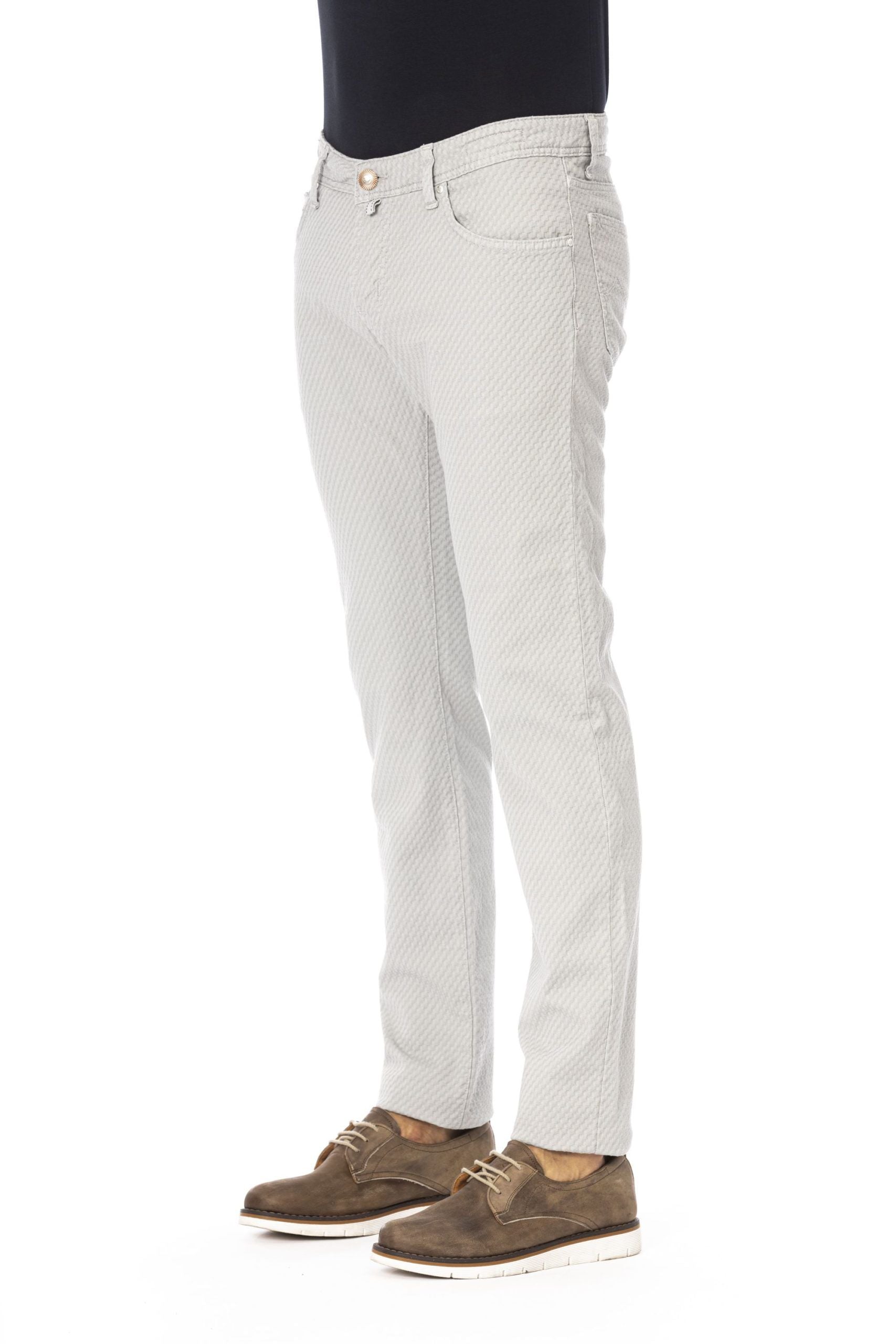 Gray Cotton Men's Jeans - GlamHub Luxury and Icon Brand Clothing