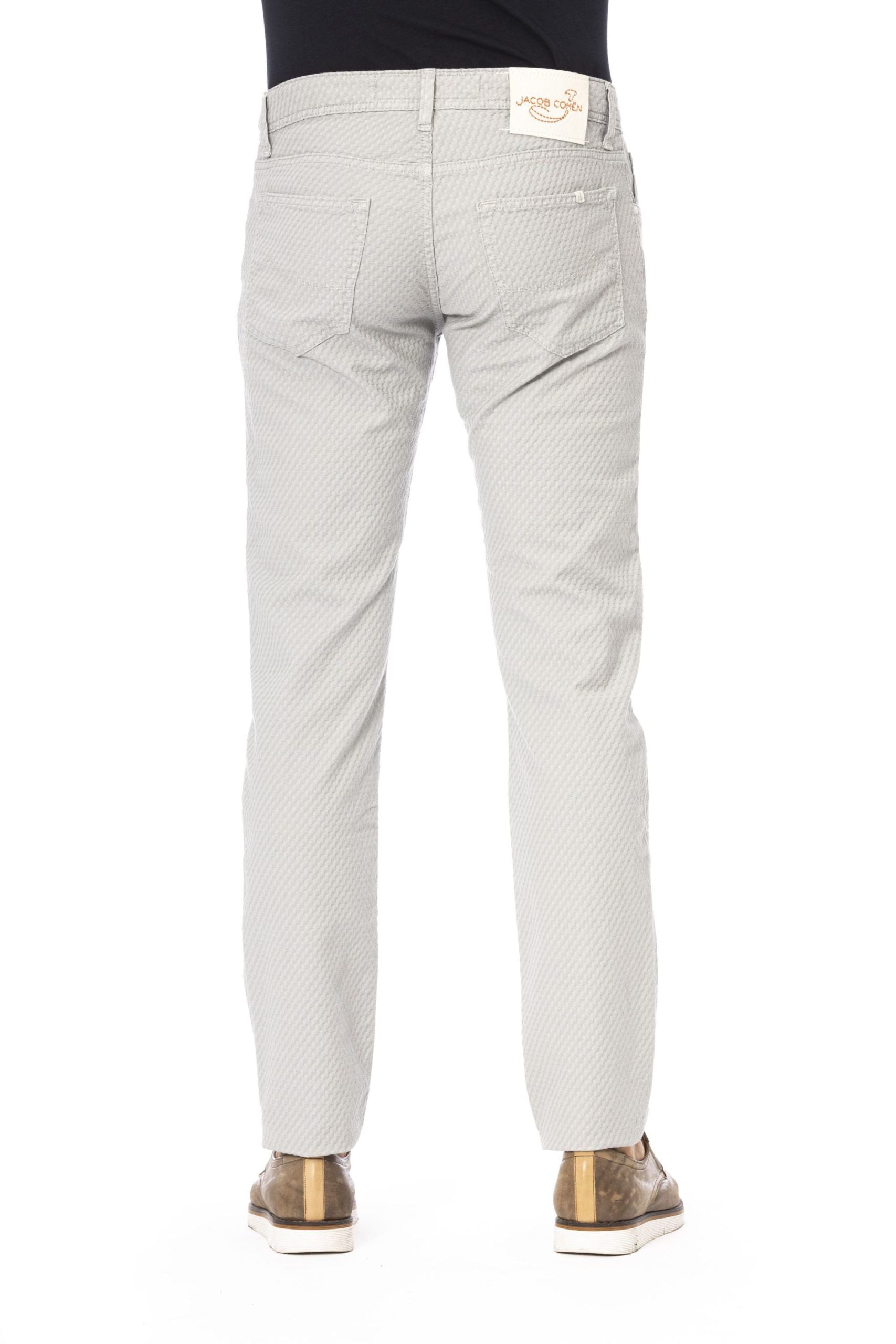 Gray Cotton Men's Jeans - GlamHub Luxury and Icon Brand Clothing