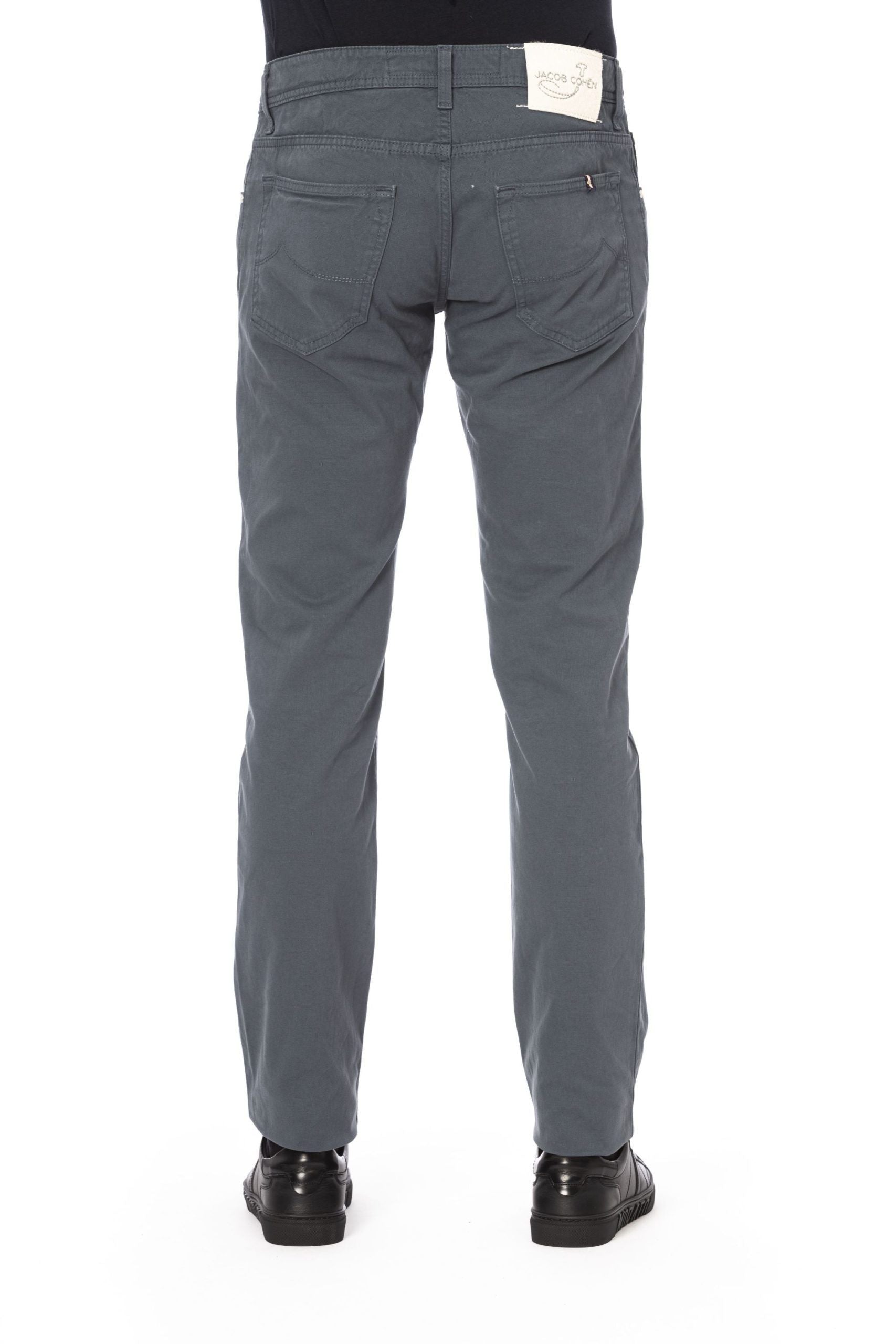 Gray Cotton Men Jeans - GlamHub Luxury and Icon Brand Clothing