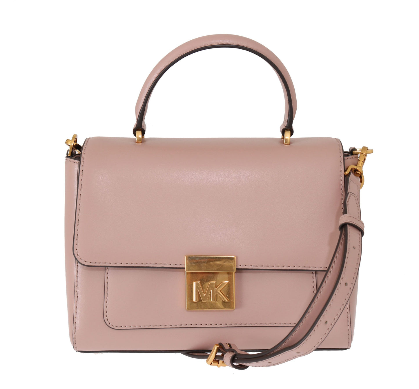 Elegant Pink Leather Mindy Shoulder Bag - GLAMHUB BOUTIQUE 