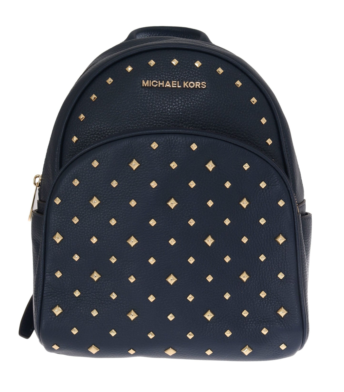 Elegant Leather ABBEY Backpack in Navy Blue - GLAMHUB BOUTIQUE 