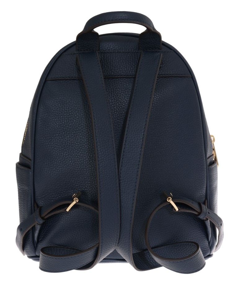 Elegant Leather ABBEY Backpack in Navy Blue - GLAMHUB BOUTIQUE 