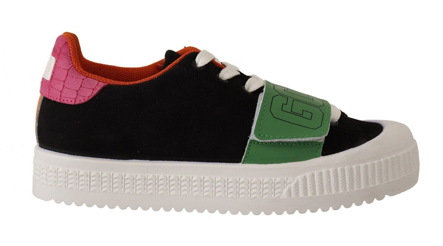 Stylish Multicolor Low Top Lace-Up Sneakers - GlamHub Luxury and Icon Brand Clothing