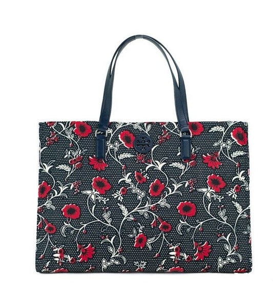 Medium Nylon Retro Batik Print Shoulder Tote Handbag - GlamHub Luxury and Icon Brand Clothing