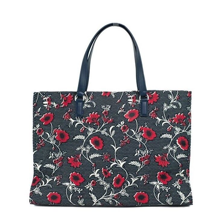 Medium Nylon Retro Batik Print Shoulder Tote Handbag - GlamHub Luxury and Icon Brand Clothing