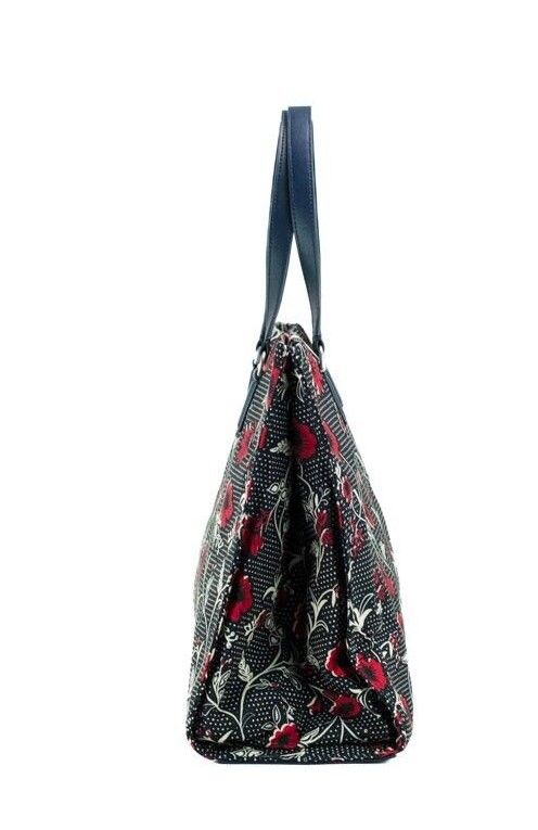 Medium Nylon Retro Batik Print Shoulder Tote Handbag - GlamHub Luxury and Icon Brand Clothing