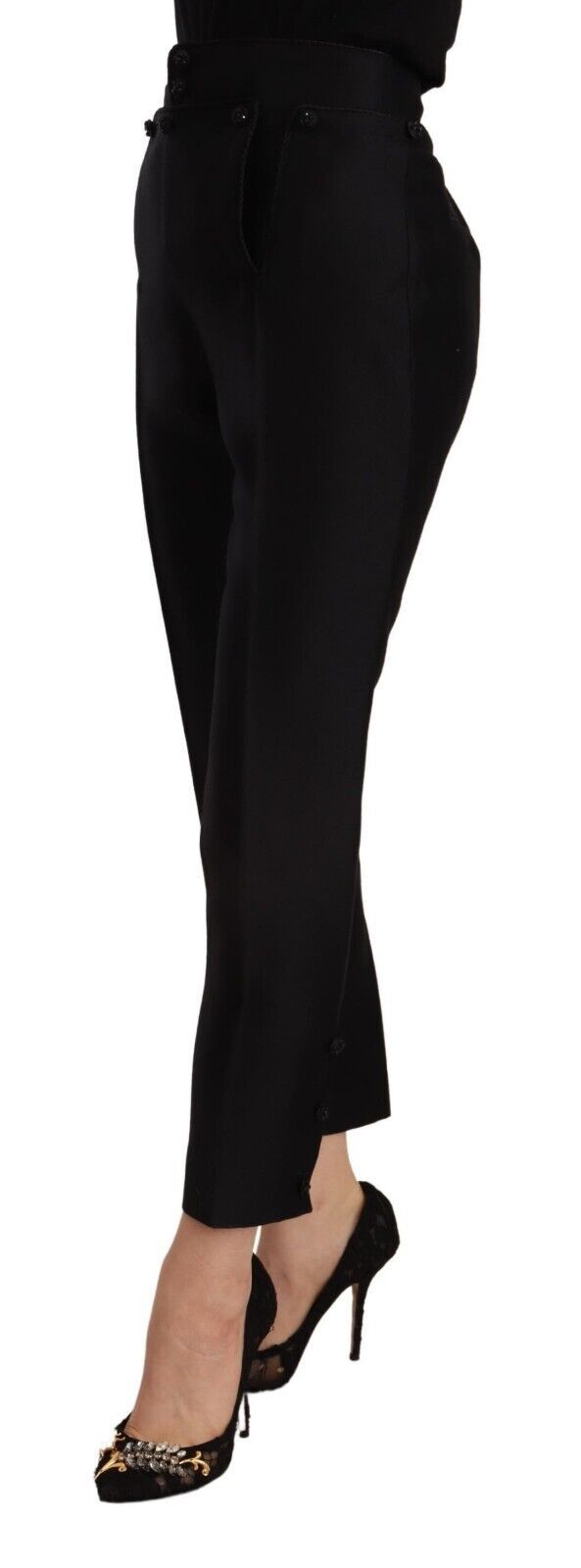 Elevated Elegance High-Waist Skinny Trousers - GLAMHUB BOUTIQUE 