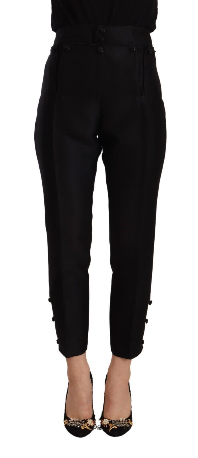 Elevated Elegance High-Waist Skinny Trousers - GLAMHUB BOUTIQUE 