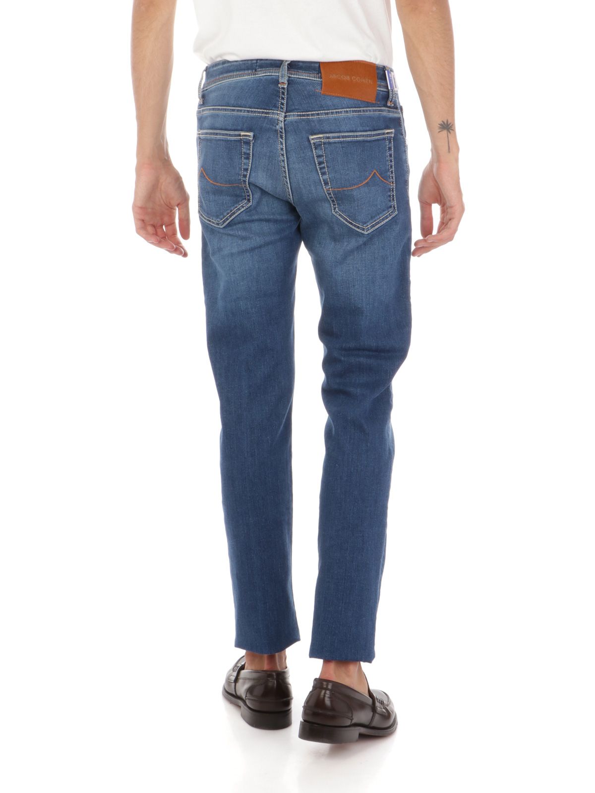 Blue Cotton Slim Men Jeans - GlamHub Luxury and Icon Brand Clothing