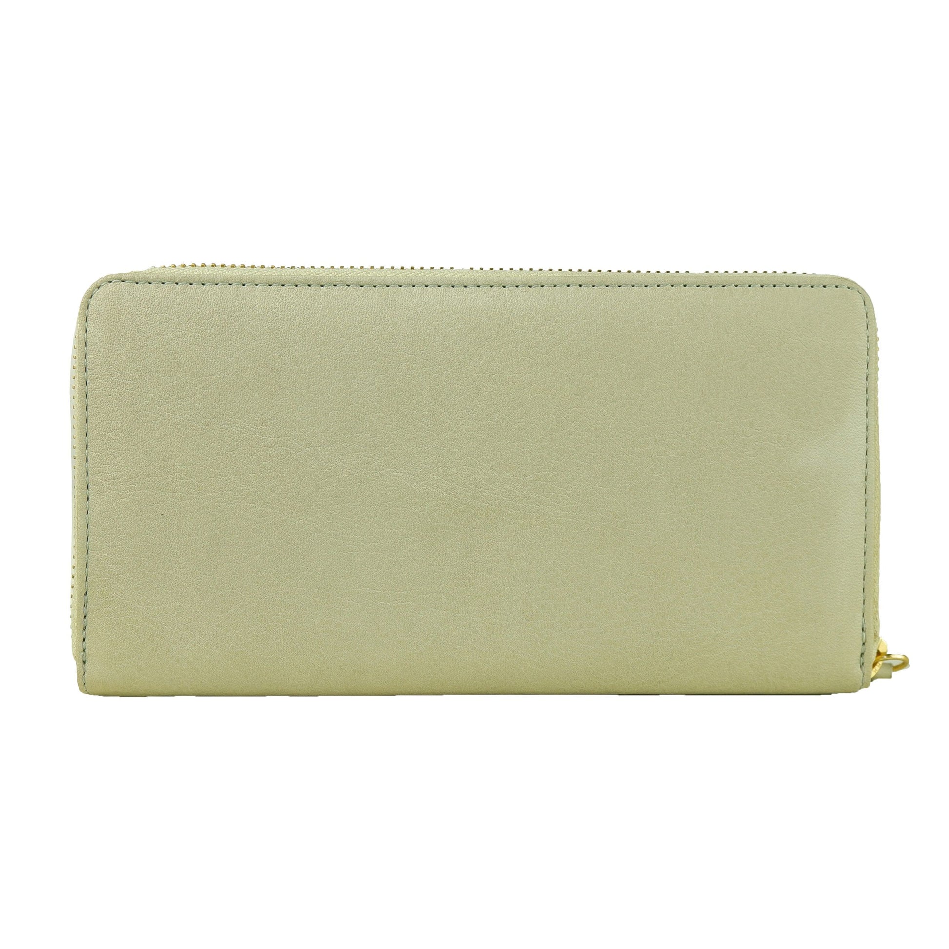 Gray Calfskin Women Wallet - GlamHub Luxury and Icon Brand Clothing