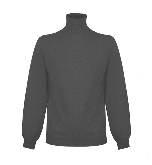 Gray Cashmere Men Sweater - GlamHub Luxury and Icon Brand Clothing