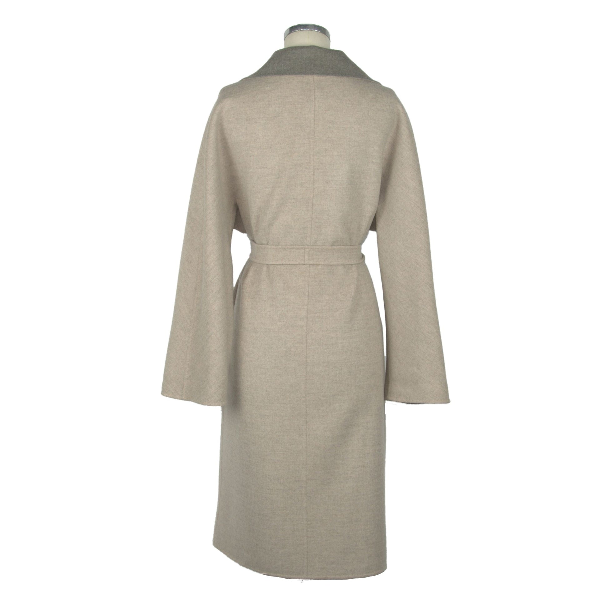 Elegant Italian Virgin Wool Coat - GlamHub Luxury and Icon Brand Clothing