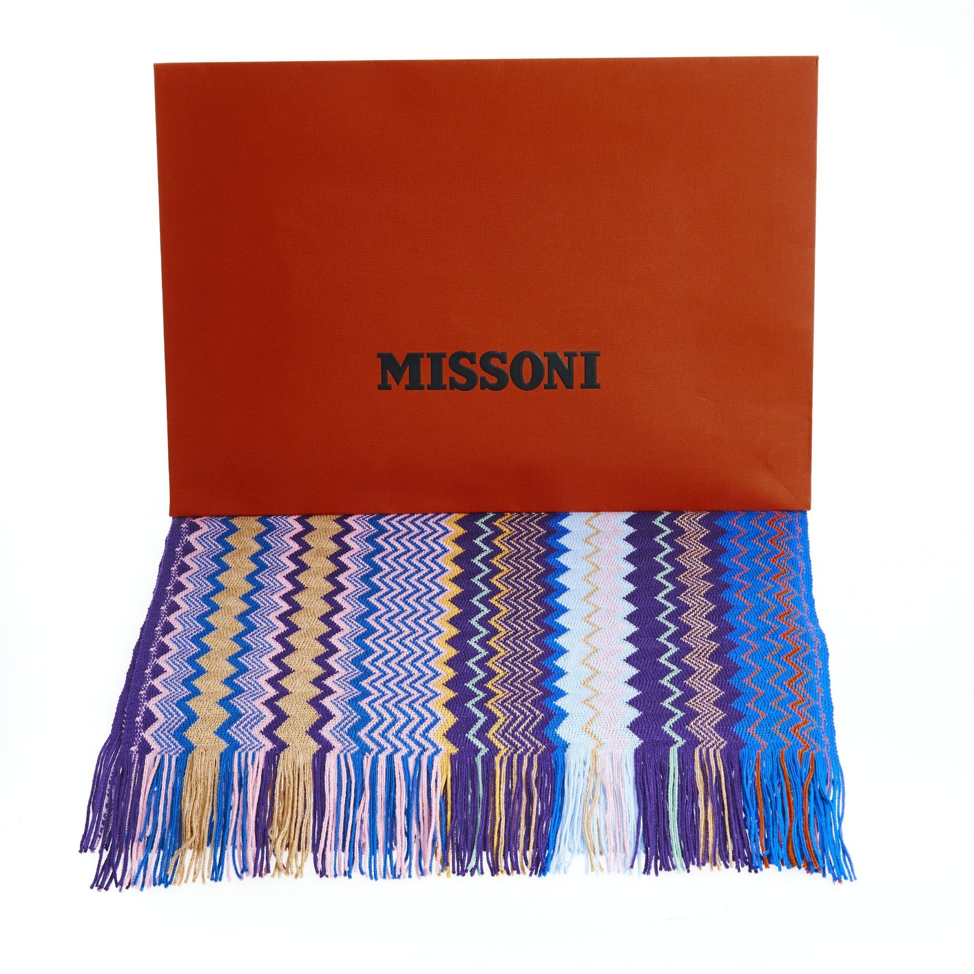 Geometric Pattern Fringed Luxury Scarf - GlamHub Luxury and Icon Brand Clothing