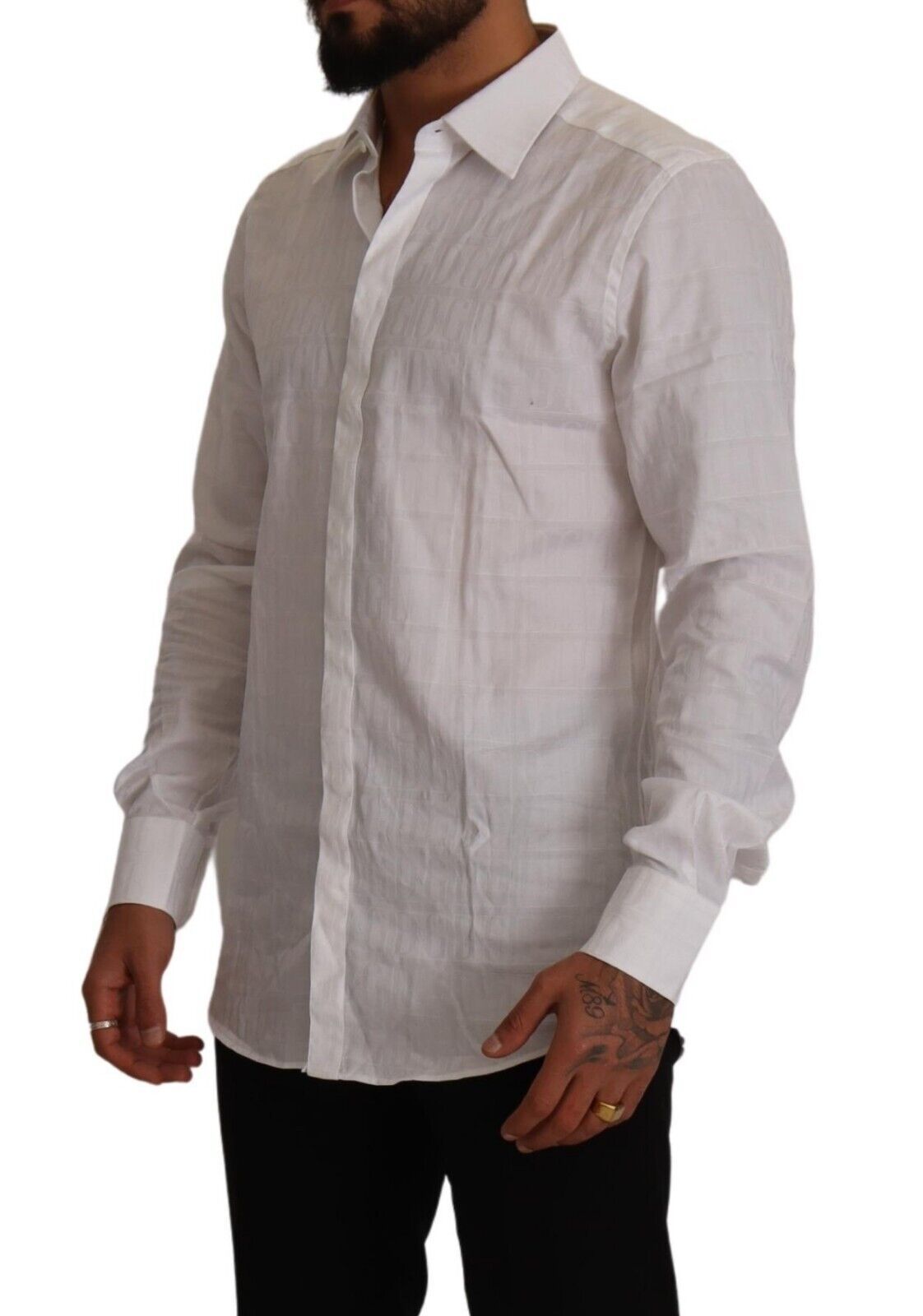 Dolce & Gabbana Elegant White Cotton Dress Shirt - Slim Fit