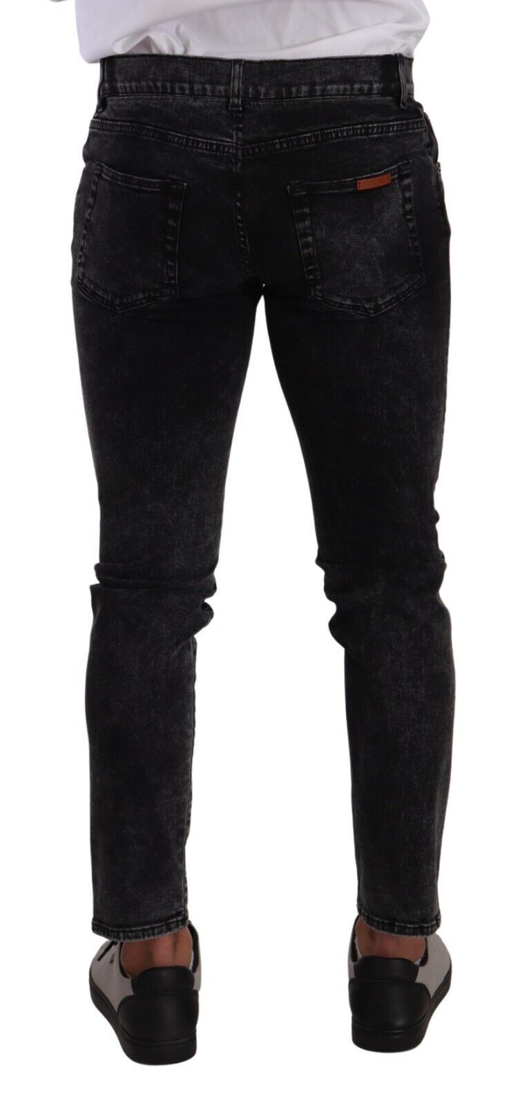 Schicke Slim-Fit Designer-Jeans in Schwarzgrau